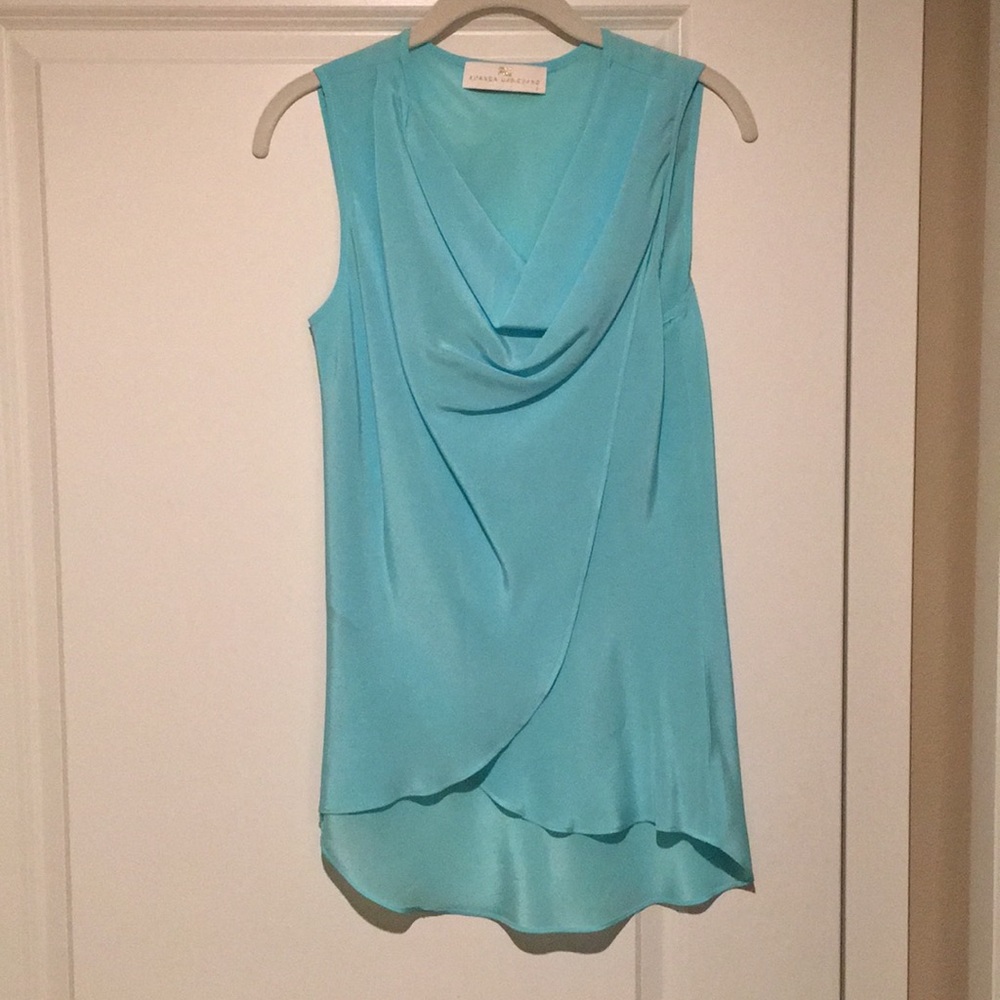 Amanda Uprichard Silk Cowl Neck Top